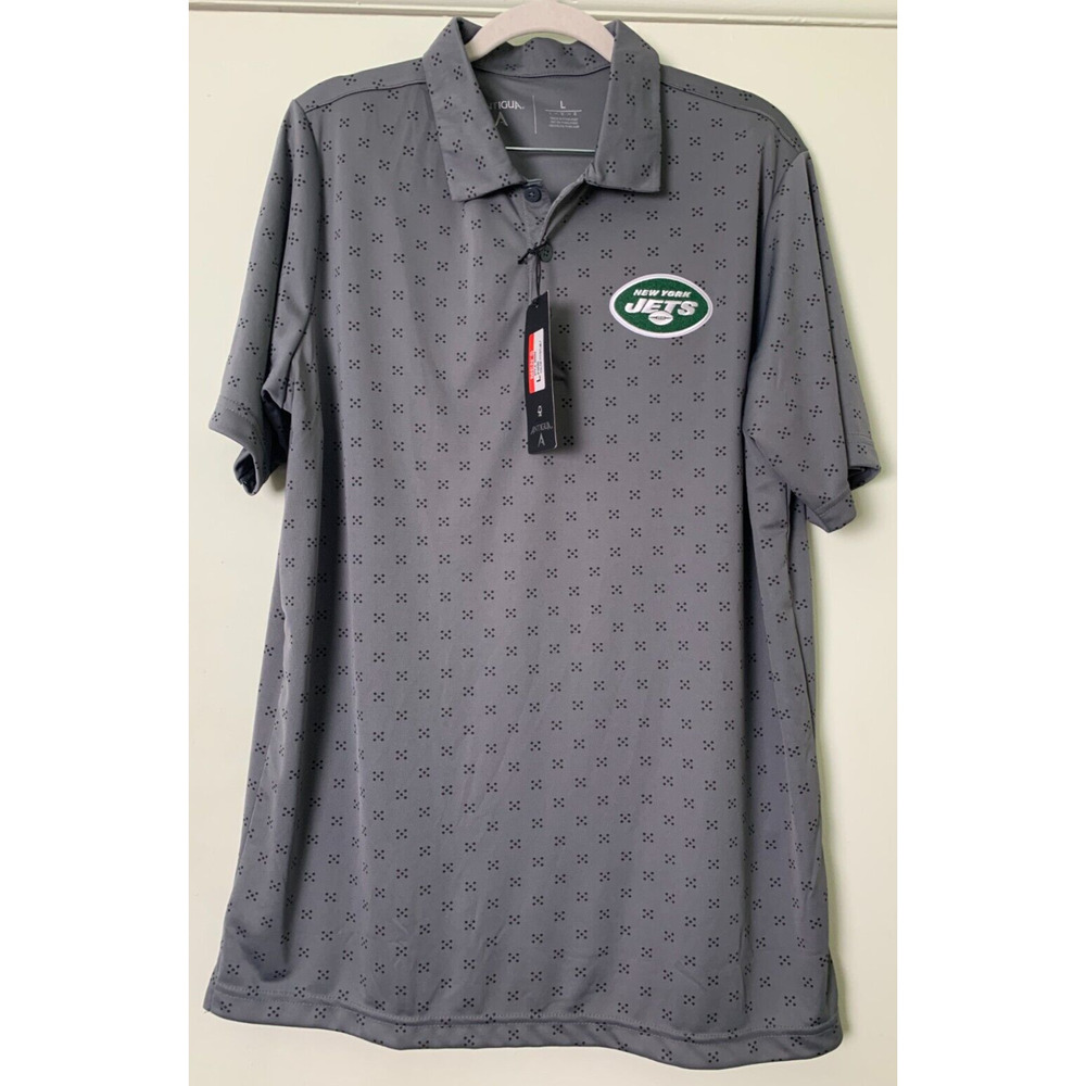 New York Jets Men's Antigua Embroidered Polo Size L